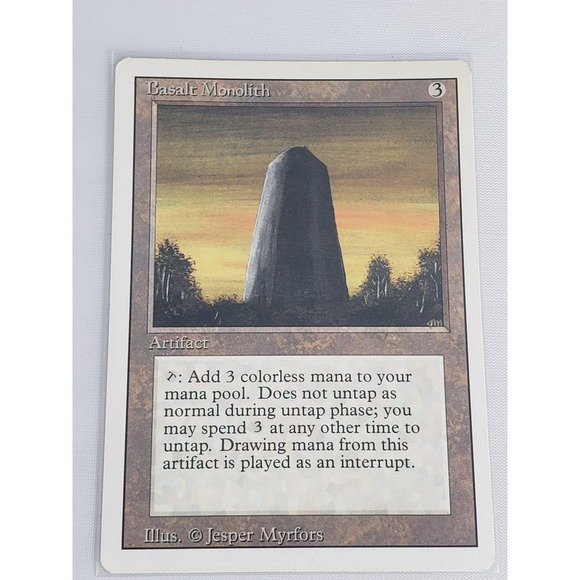 MTG Basalt Monolith Revised Edition 3rd Edition Artifact Magic Card 1994 - Picture 11 of 11